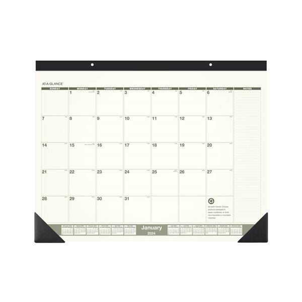 2024 AT-A-GLANCE Recycled Monthly Desk Pad