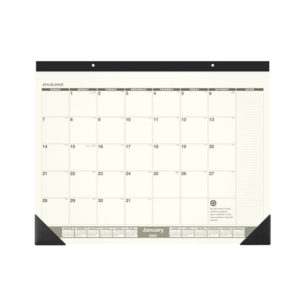 2025 AT-A-GLANCE Recycled Monthly Desk Pad