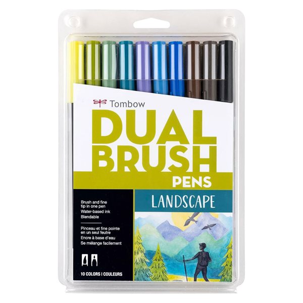 Double Brush Pens- Landscape Colours