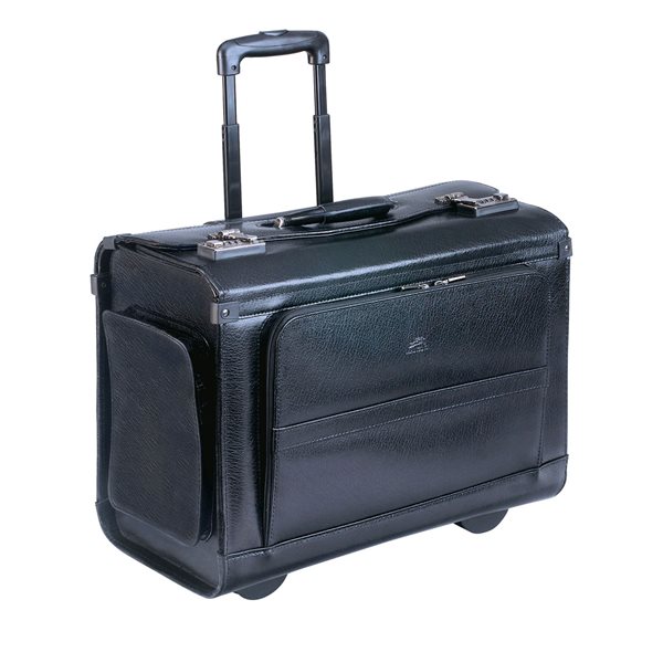 Mancini Business Leather 17" Laptop Wheeled Case 