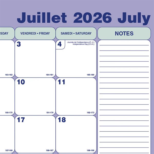 Academic Monthly Desk Pad Calendar Classic (2026-2027) - 16 x 21.25 in 