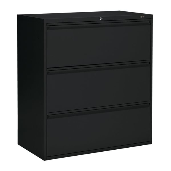 MVL1900 Series Lateral Filing Cabinets - 3 Drawers - Black