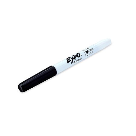 Expo® Low Odour Dry Erase Whiteboard Marker Ultra-fine. Box of 12 black