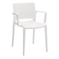 Bakhita Stack Chair With arms white