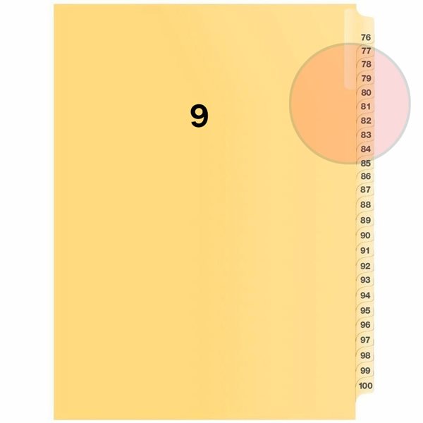 Quest Numerical Litigation Index Dividers 1 to 12 #9