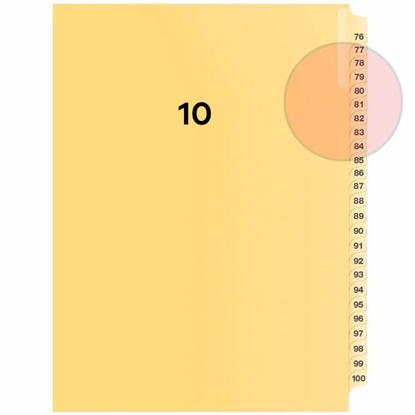 Quest Numerical Litigation Index Dividers 1 to 12 #10