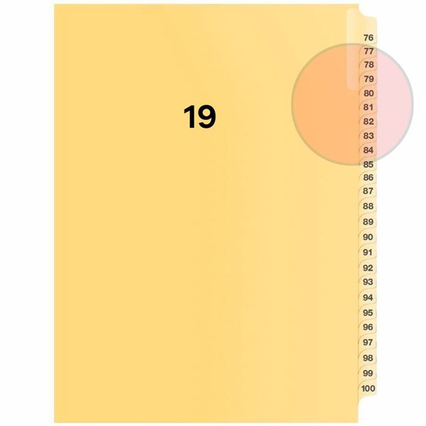 Quest Numerical Litigation Index Dividers 13 to 25 #19