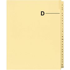 Quest Alphabetical Litigation Index Dividers A to L D