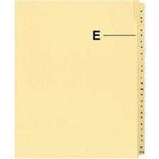 Quest Alphabetical Litigation Index Dividers A to L E