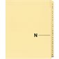 Quest Alphabetical Litigation Index Dividers M to XYZ N