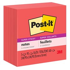 Post-it® Super Sticky Notes candy red