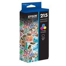 215 Inkjet Cartridge Value Pack includes black and tri-colour cartridges