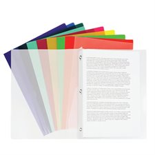 Couverture de présentation à trois attaches en plastique souple Poly Tang - Couleurs variées