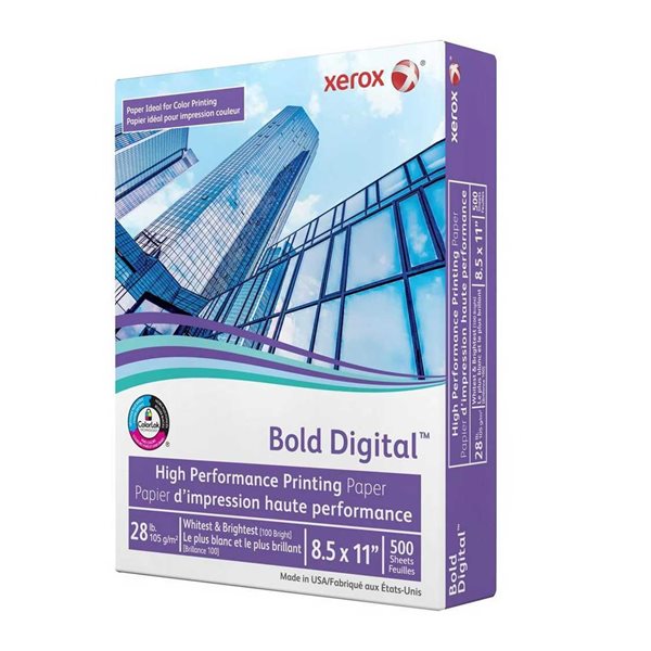 Papier blanc d'impression numérique Bold™ - Lettre - 28 lb - 500 feuilles