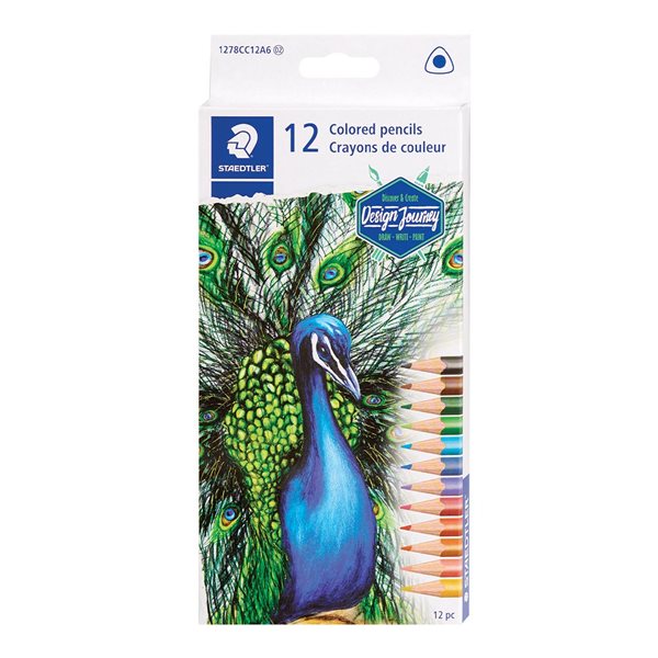 Crayons à colorier en bois - Boîte de 12