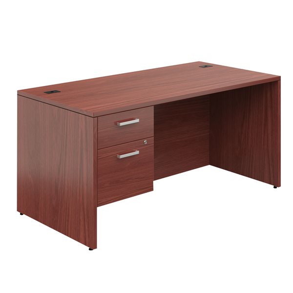 Ionic MLP111 Single Pedestal Desk mahogany