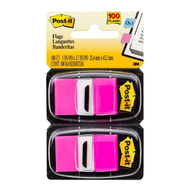 Post-it® Self-Adhesive Flags Pink