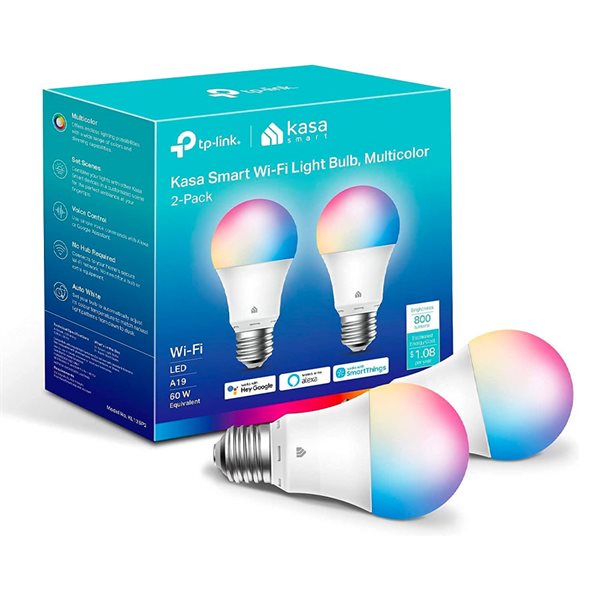 Kasa Smart Multicolour Light Bulb - Double pack