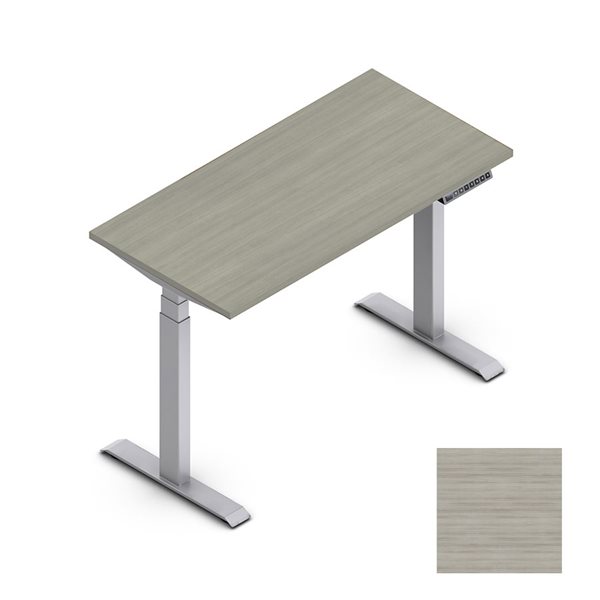 Newland™ Height Adjustable Desk - 58 x 29 in - Noce Grigio