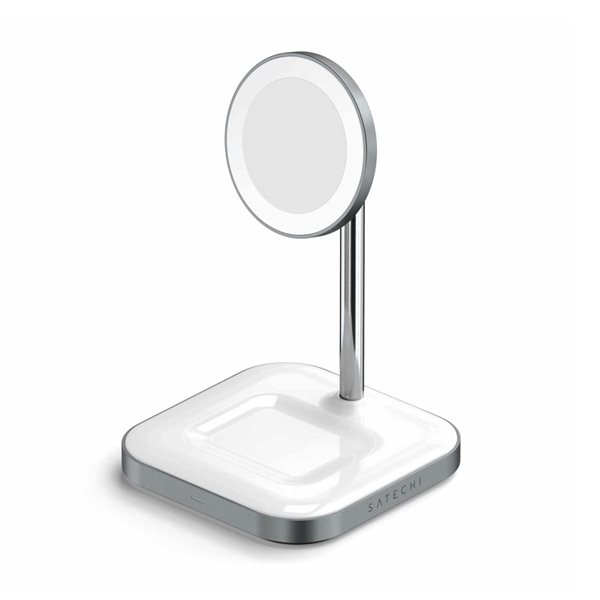 Support de recharge magnétique sans fil 2-en-1 Satechi - Gris sidéral