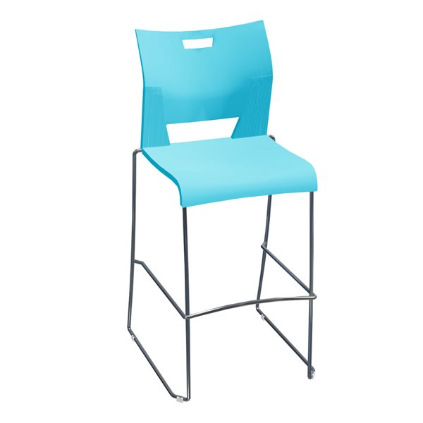Armless Bar Stool - Buzz Blue