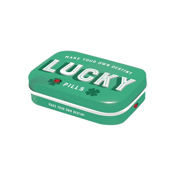 Boîte de bonbons en métal Lucky pills