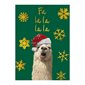 Carte de souhait de Noël Fa la la la Lama