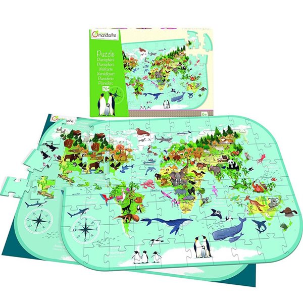 76 Pieces – World Map Jigsaw Puzzle