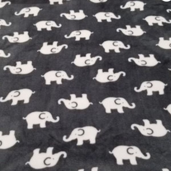 Couverture de repos Doudou Sieste éléphants gris
