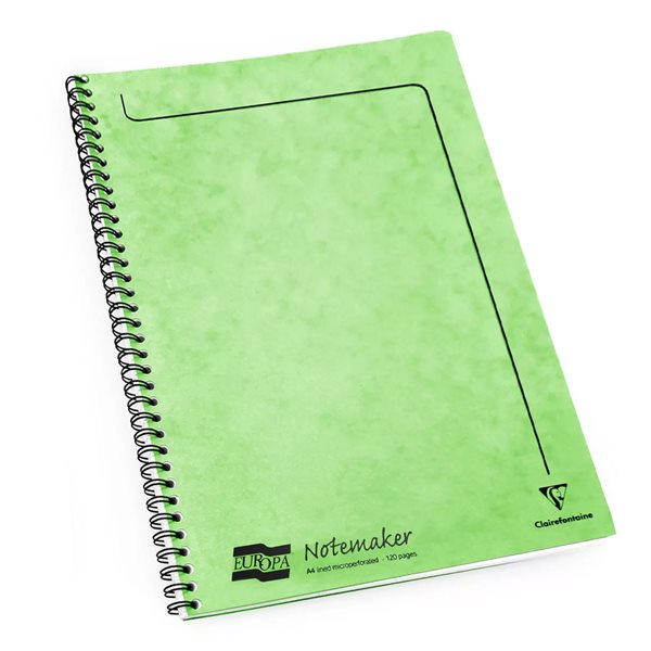 Europa Notemaker Ruled Spiral Notebook - Lime Green