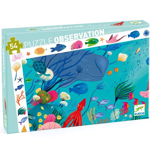 Casse-tête d’observation 54 morceaux - Monde aquatique