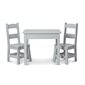 Wooden Table and 2 chairs for children Grey