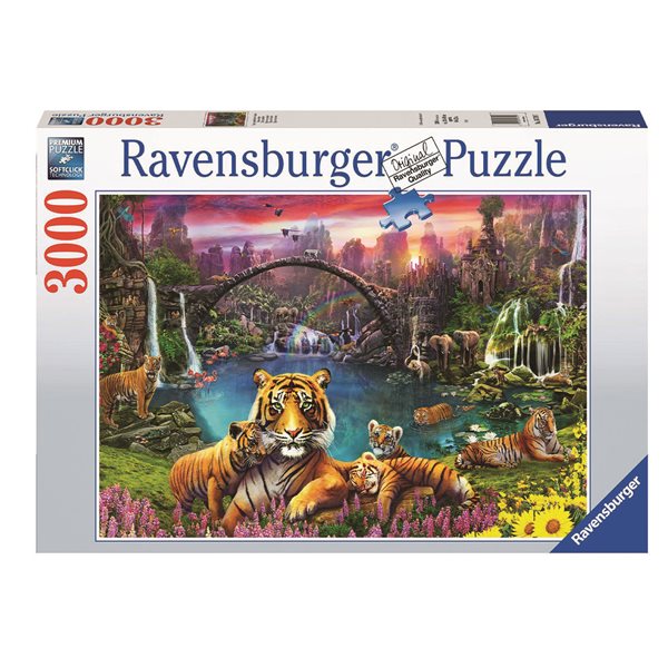 3000 Pieces – Tigers in Paradise Jigsaw Puzzle