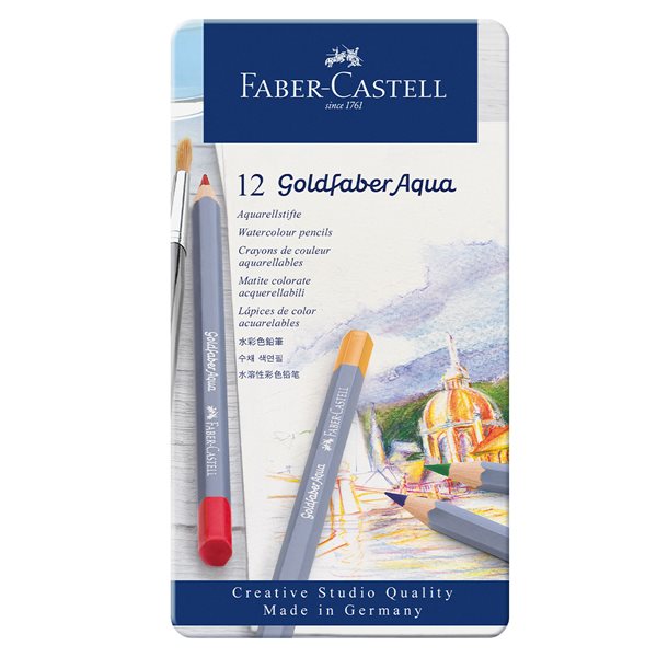 Crayons de couleur Goldfaber Aquarelle - Boîte de 12