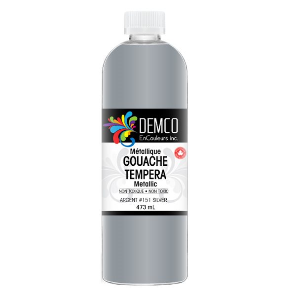 Gouache couleurs métalliques 473 ml - Argent