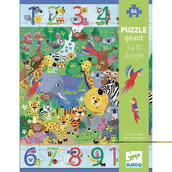 54 Pieces – 1 to 10 Jungle Giant Puzzle