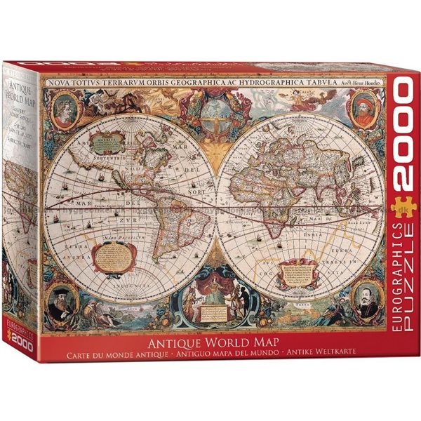 2000  Pieces – Antique World Map Jigsaw Puzzle