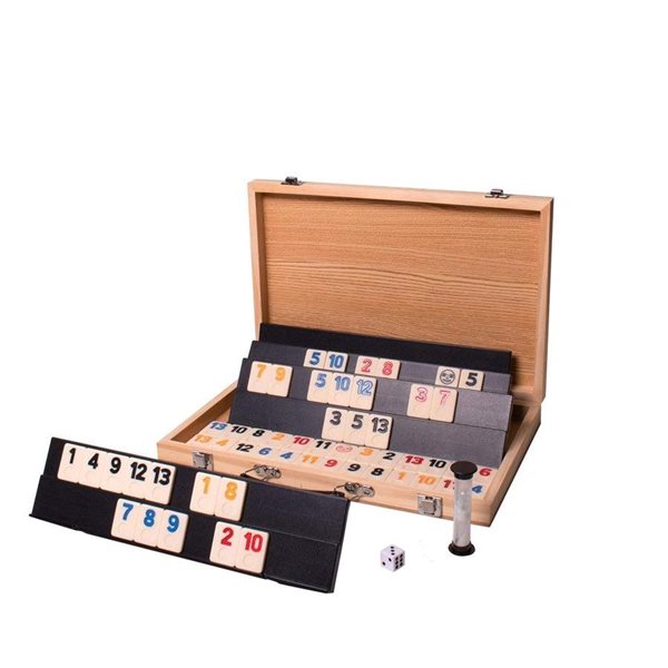 Classic Rummy Game in Wooden Folding Case