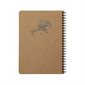 Cahier de notes ligné à reliure spirale Flying Spirit A5 Kraft