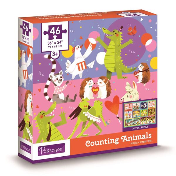 46 Pieces – Counting Animals Educational Jigsaw Puzzle