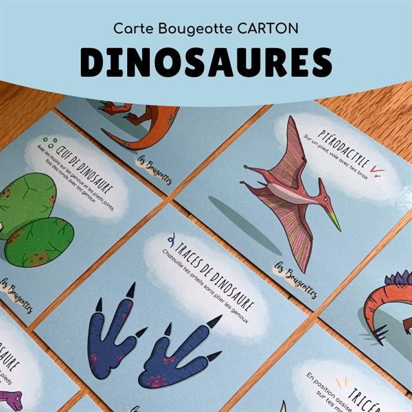 Carte Bougeotte - Dinosaures