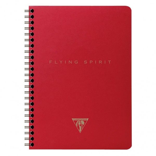 Cahier de notes ligné à reliure spirale Flying Spirit A5 Red