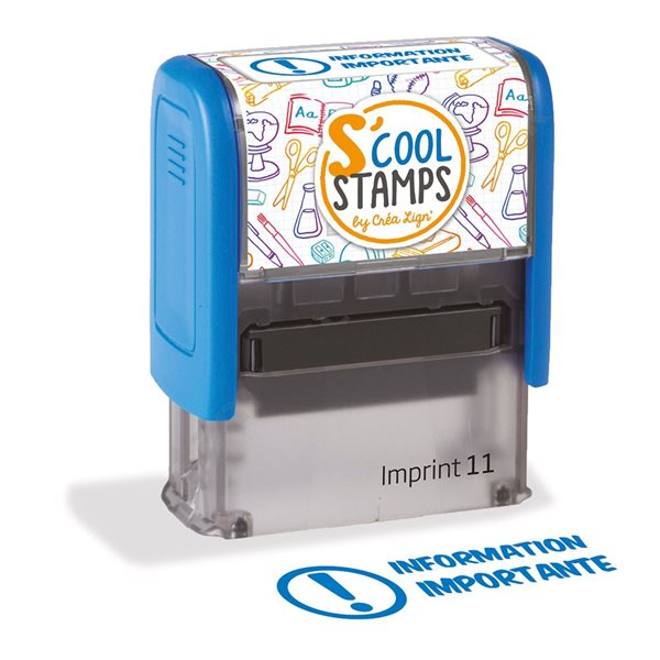 Timbre auto-encreur S'cool Stamps - Information importante