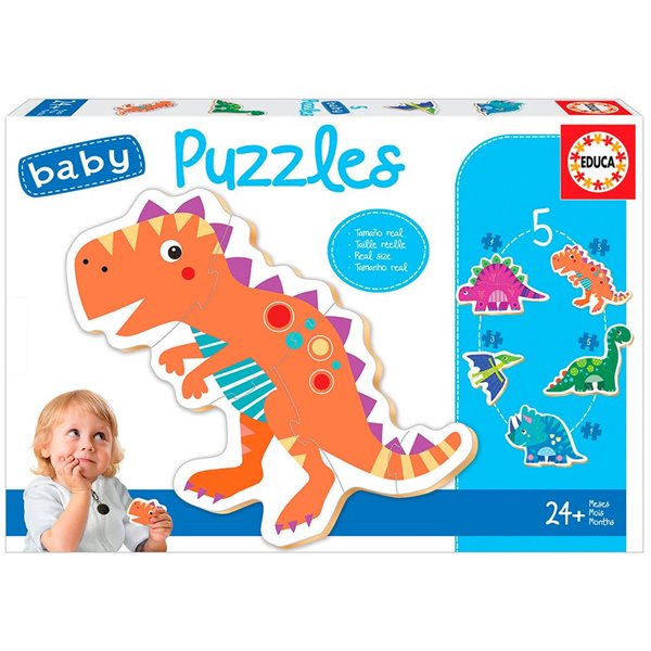 5 Progressive Baby Puzzles - Dinosaurs