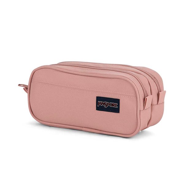 Dual Zippered Pencil Case - Misty Rose