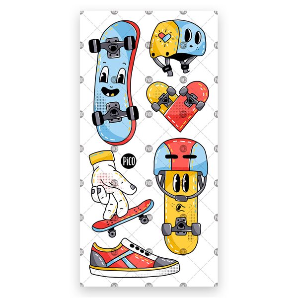 Temporary Tattoos - Crazy Skateboards