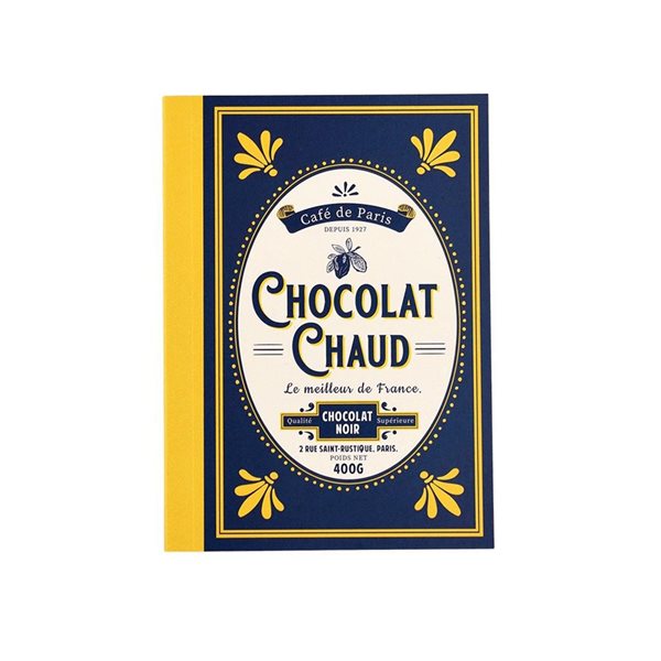 Cahier de notes format A6 - Café de Paris "Chocolat chaud"
