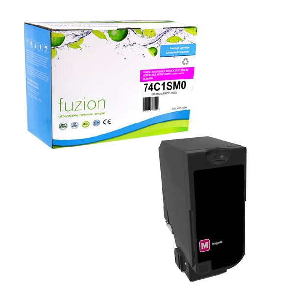 Cartouche de toner remise à neuf Lexmark 74C1SM0 - Magenta