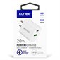 Chargeur mural 20W PowerCharge à prises USB-A / USB-C (PD)