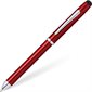 Tech 3+ Multifunction Pen with Stylus - Translucent Red Lacquer 